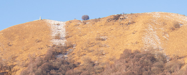 Monte Palanzone la cresta sud-est e la cima